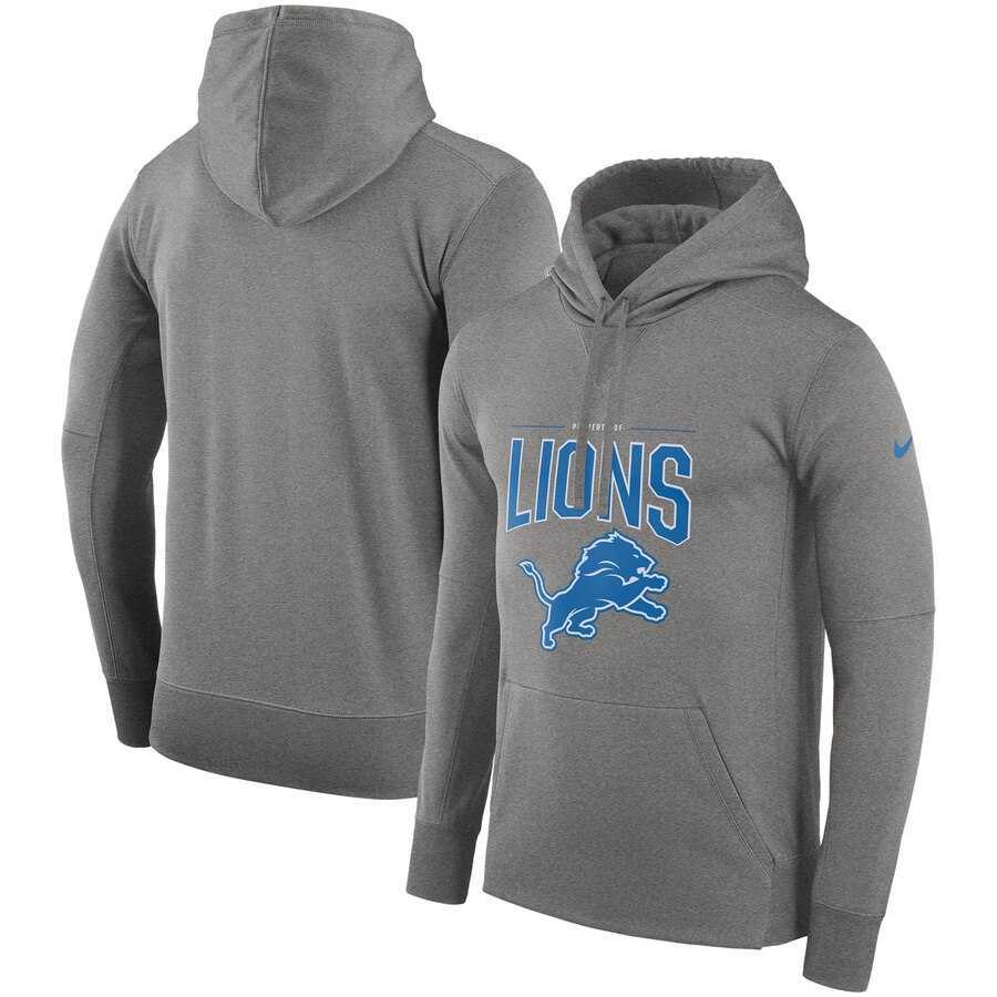 Detroit Lions Nike Sideline Property of Performance Pullover Hoodie Gray,We sell and wholesale Detroit Lions Nike Sideline Property of Performance Pullover Hoodie Gray on line form chian!